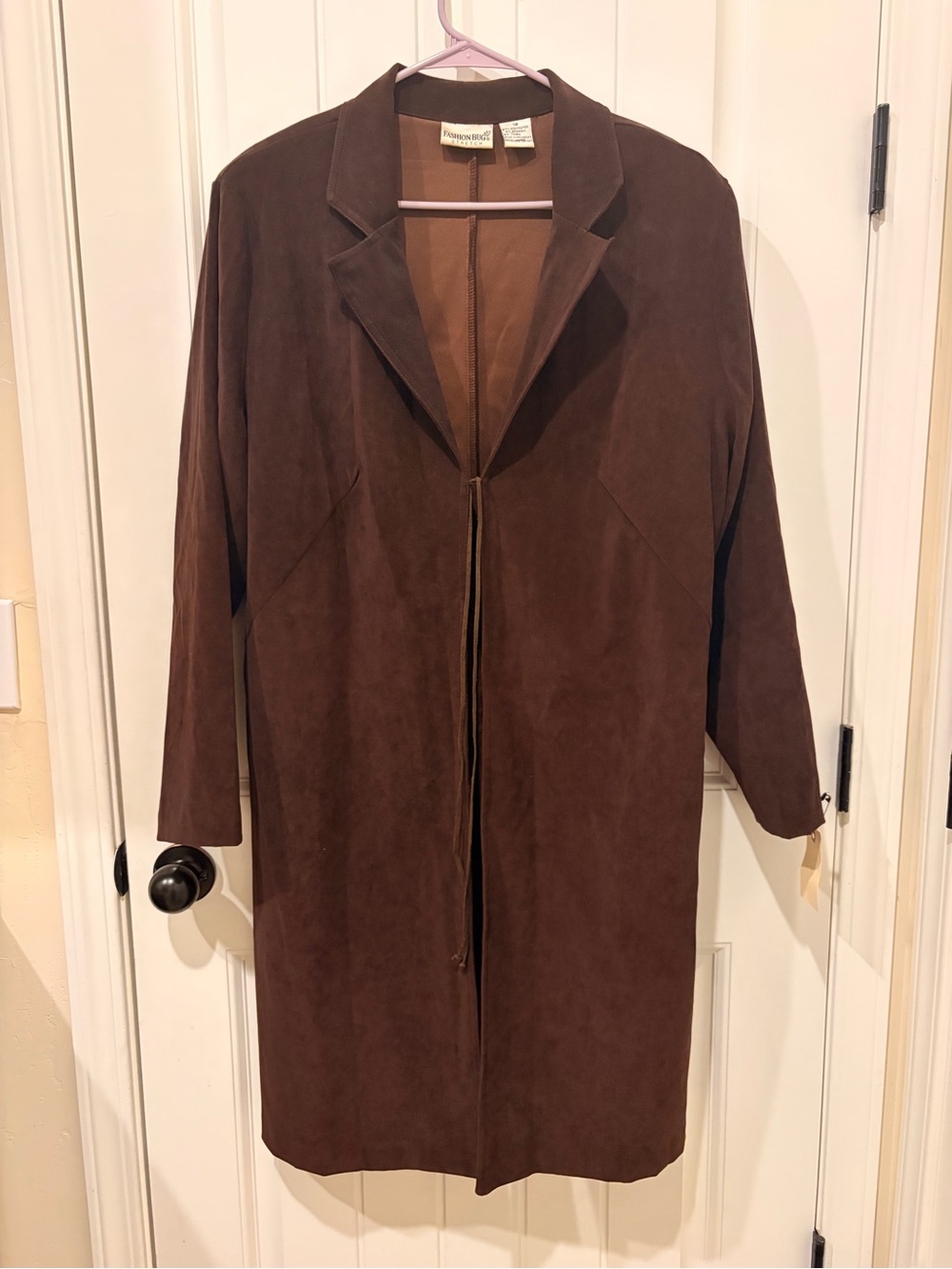 Fashion Bug Dark Brown Suede Trench Coat